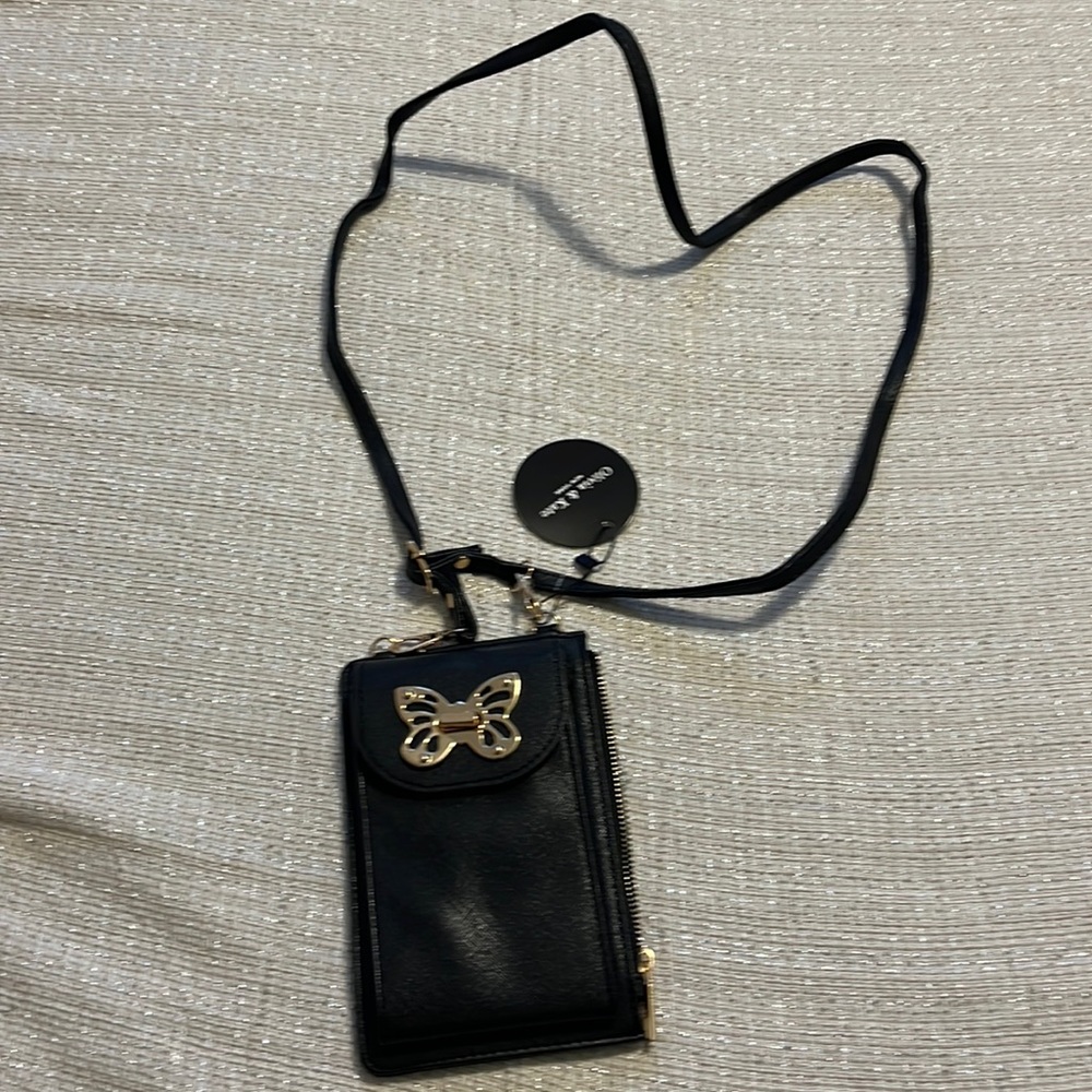 Olivia &Kate  black small crossbody